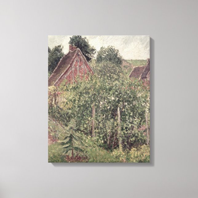 Toile Paysage avec toits de cottage, 1899 (Recto)