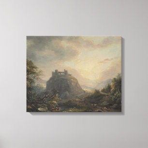 Toile Paysage avec un château - Paul Sandby - c1808