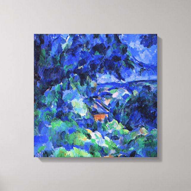 Toile Paysage bleu par Paul Cezanne (Recto)