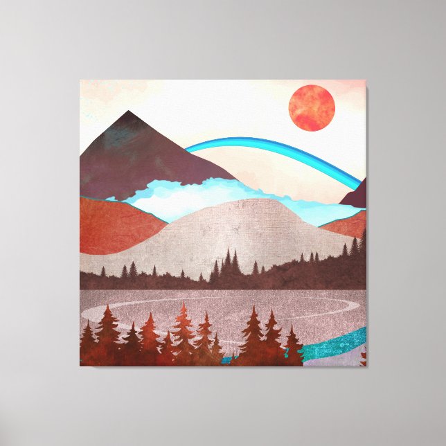 Toile Paysage Blue Rainbow (Recto)