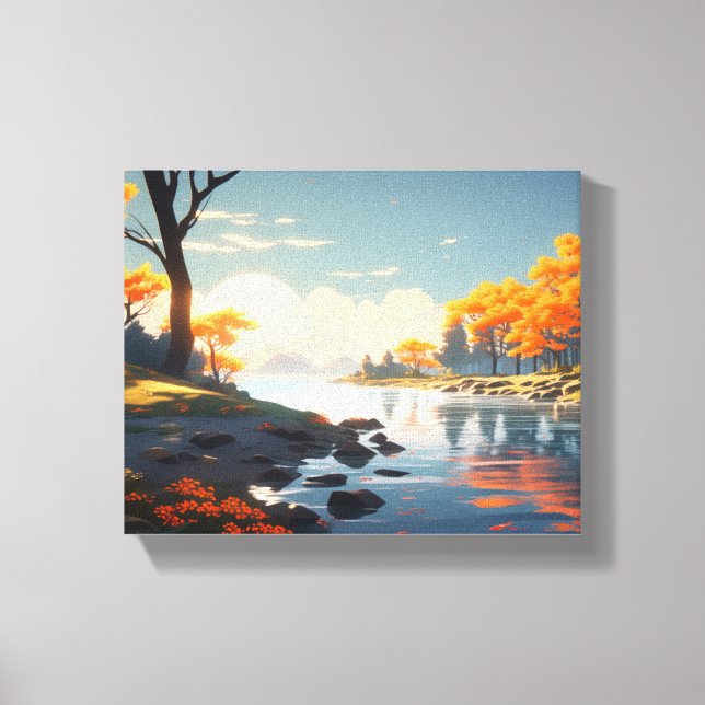 Toile Paysage calme d'automne (Recto)