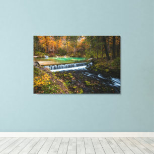 Toile paysage de cascade automnale à Kamniška Bistrica,