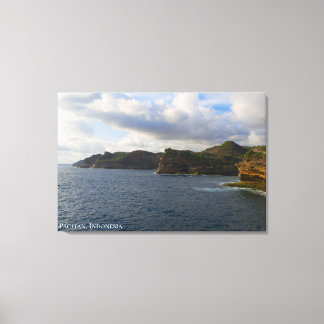 Toile Paysage de falaise de la plage de coucher de solei