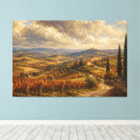 Paysage de la campagne toscane en automne