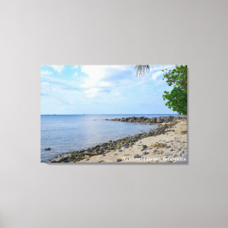 Toile Paysage de plage ensoleillé de bord de mer Photogr