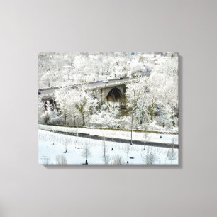 TOILE PAYSAGE D'HIVER DUBLN, OHIO