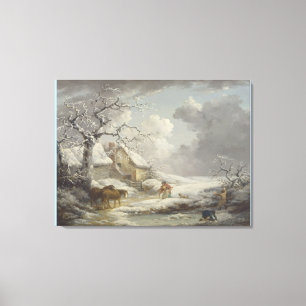 Toile Paysage d'hiver par George Morland