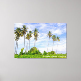 Toile Paysage d'île de cocotiers photographié lors d'un