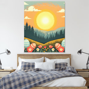 Toile Paysage du lever du soleil de Pâques