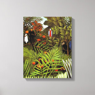 Toile Paysage exotique, peinture d'Henri Rousseau