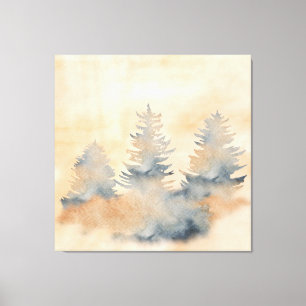 Toile Paysage extérieur bleu marine et orange