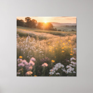 Toile Paysage floral