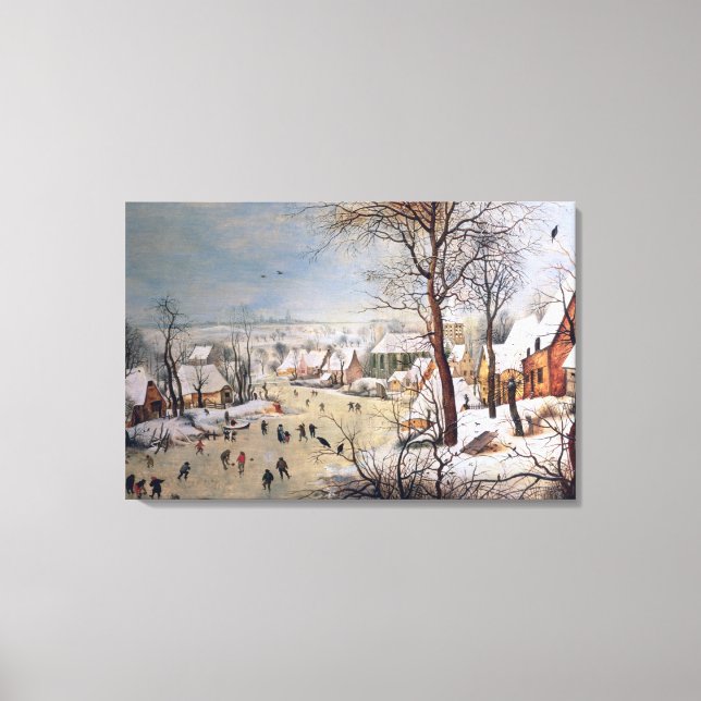 Toile Paysage hivernal avec piège à oiseaux, 1601 (Recto)