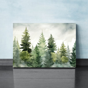 Toile Paysage hivernal d'un pin 