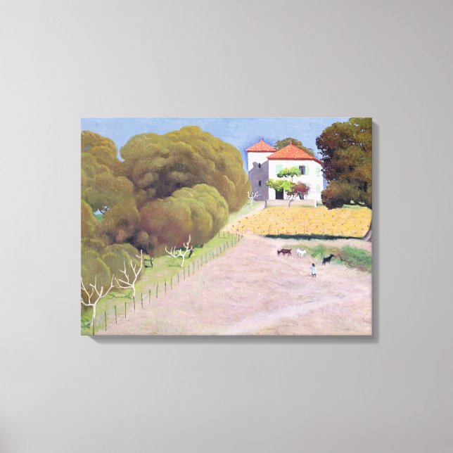 Toile Paysage, La Maison au toit rouge, 1924 (Recto)