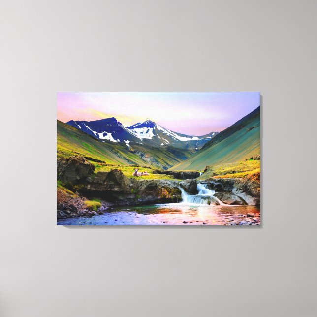 Toile Paysage magnifique Paysage d'Islande (Recto)