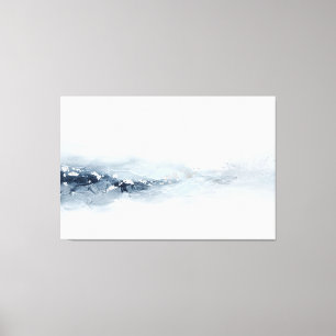 Toile Paysage Nautique Argenté Abstrait Moderne Minimali