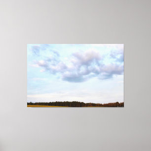 Toile Paysage serein avec ciel nuageux