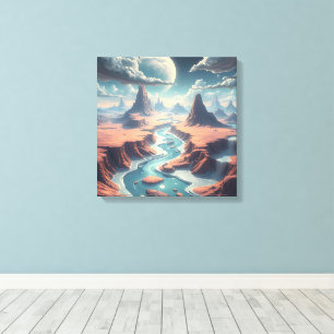 Toile Paysage surréaliste Monde magique
