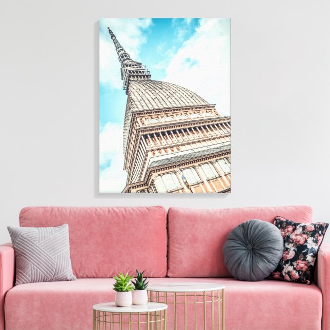Toile Paysage urbain de Mole Antonelliana, Turin, Italie (Insitu(Salon))