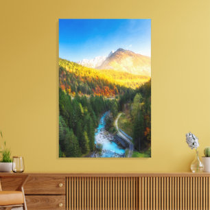 Toile Paysages d'automne Extraordinaires à Auronzo di Ca