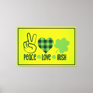 Toile Peace Love Irish-60682