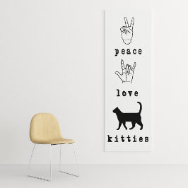 Toile Peace Love Kitties Amoureux des chats Art Canvas