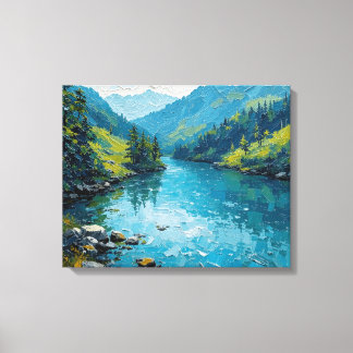 Toile Peaceful River Premium enveloppé Canvas Wall Art