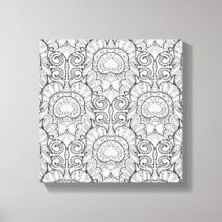 Toile Peacock Feather Motif Doodle 6