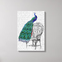 Peacock sur la chaise
