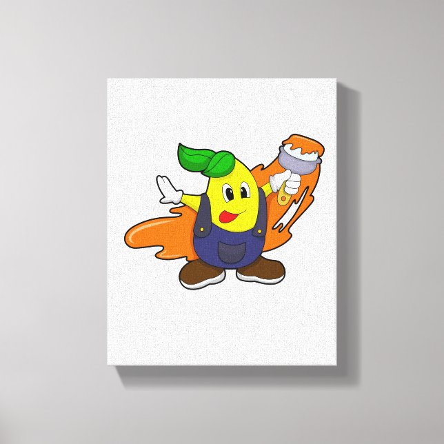 Toile Pear as Painer with Paint brush (Recto)