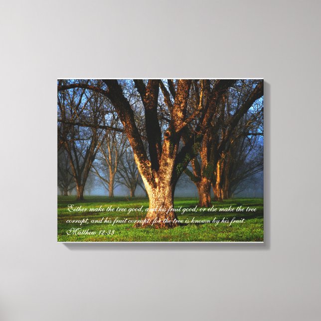 Toile Pecan Orchard - Matthieu 12:33 (Recto)
