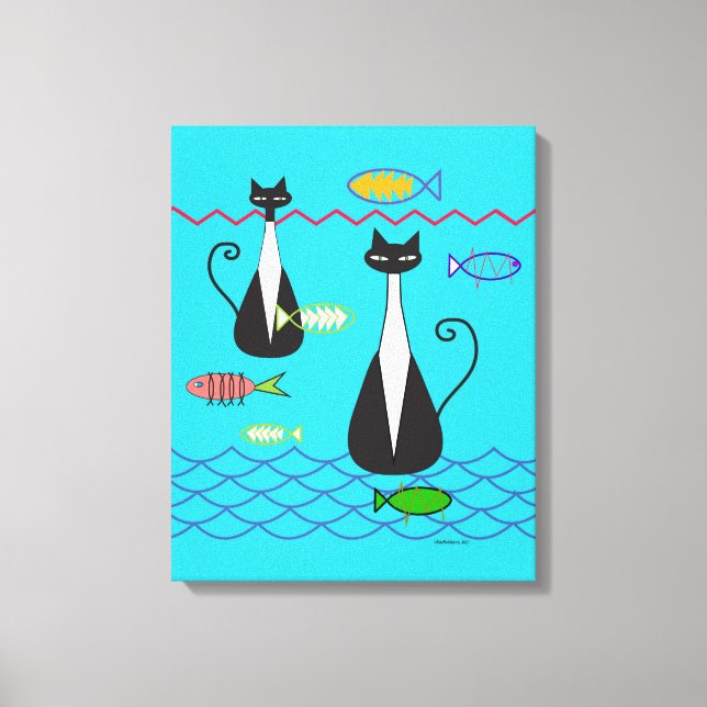 Toile Pêche aux chats (Recto)