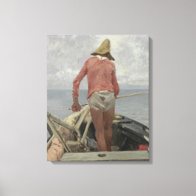 Toile Pêcheur dans son bateau (par Vincenzo Caprile) (Recto)
