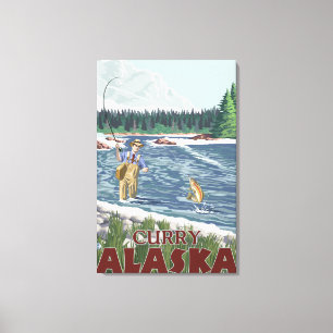Toile Pêcheur de mouche - cari, Alaska