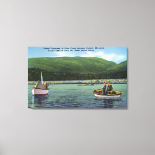 Toile Pêcheurs de homard sur la crique de loutre dur au