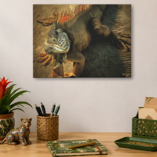 Toile Pedro l'Iguane Peinture Numérique à l'Huile 0768 A