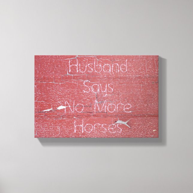 Toile Peeling Grange Peinture, Mari Dit Plus De Chevaux (Recto)