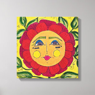 Toile Peint Pansy Flower Canvas
