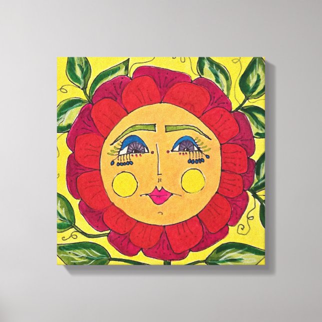 Toile Peint Pansy Flower Canvas (Recto)