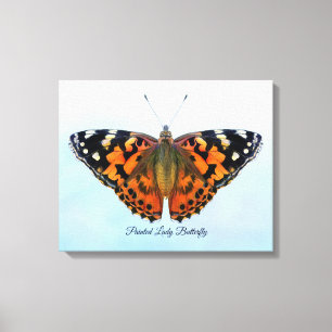 Toile Peinture à l'aquarelle de papillon peint