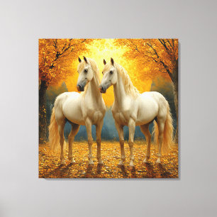 Toile Peinture à l'huile Chevaux reconnaissants