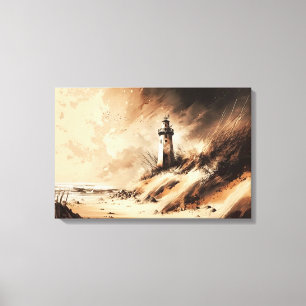 Toile Peinture à l'huile d'art du vieux phare