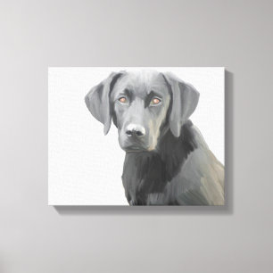 Toile Peinture à l'huile de chien de trieur du Labrador 