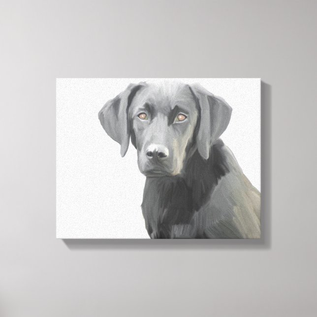Toile Peinture à l'huile de chien de trieur du Labrador  (Recto)