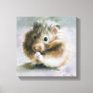 Toile Peinture à l'huile de hamster