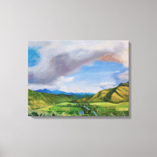 Toile Peinture à l'huile de la vallée de Hanalei Hawaii