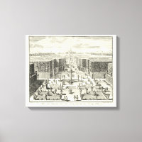 Peinture à l'huile des Fontaines du Jardin de Vers