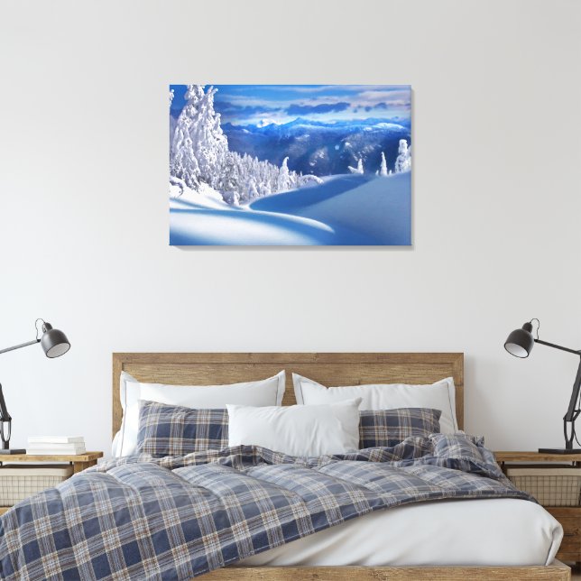 Toile Peinture à l'huile pour les monts neige (Insitu(Chambre))