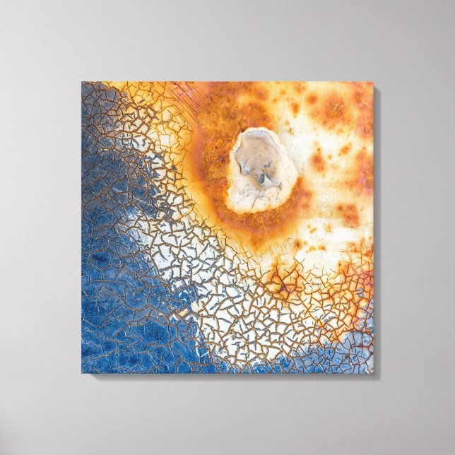 Toile Peinture à peeling et Abstrait rouillé (Recto)